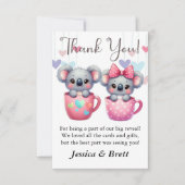 Geslacht onthullen Dank u kaarten, dank u notities (Voorkant)