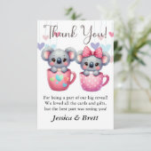 Geslacht onthullen Dank u kaarten, dank u notities (Staand voorkant)