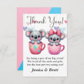 Geslacht onthullen Dank u kaarten, dank u notities (Voorkant / Achterkant)