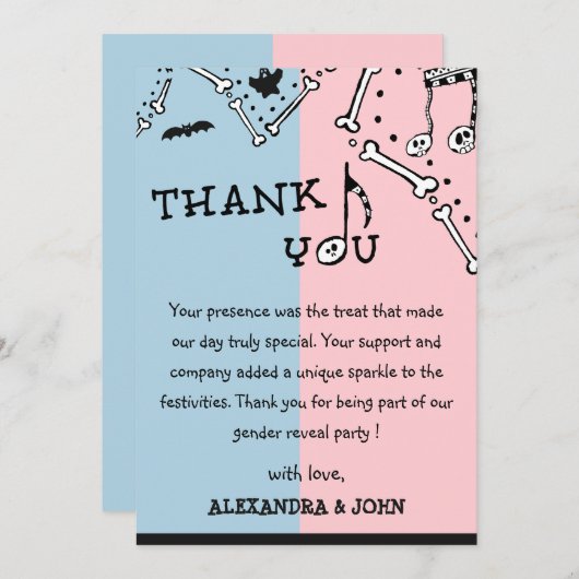 Geslacht onthullen dank u kaarten jongen of meisje (Voorkant / Achterkant)