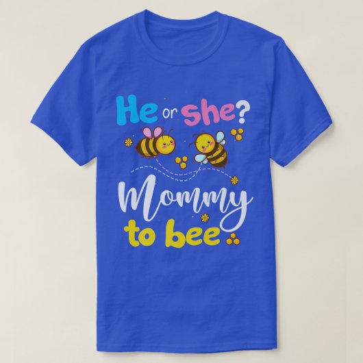 Geslacht onthullen dat hij of zij roze of blauw mo t-shirt (Design voorkant)
