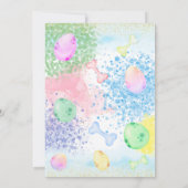 Geslacht onthullen Dino Floral Glitter Kaart (Achterkant)