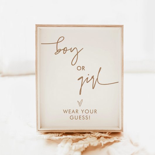 Geslacht onthullen Draag uw gisspel teken, neutraa Poster