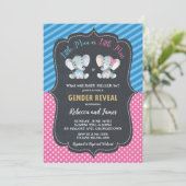 Geslacht onthullen Elephant Little Man of Little M Kaart (Staand voorkant)