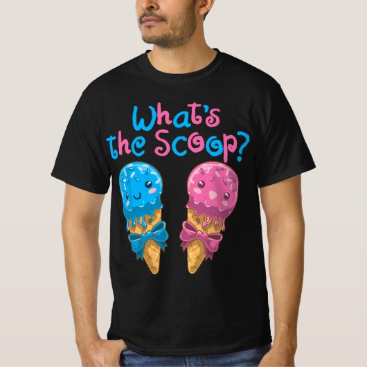 Geslacht onthullen Family Party Ice Cream Wat is d T-shirt (Voorkant)