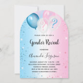 Geslacht onthullen feest roze blauwe baby jongen m kaart (Voorkant)