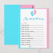 Geslacht onthullen feestelijke wensen voor de baby briefkaart (Voorkant / Achterkant)