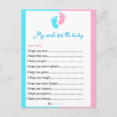 Geslacht onthullen feestelijke wensen voor de baby briefkaart (Voorkant)