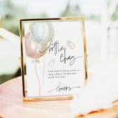 Geslacht onthullen fles chug bier Baby shower spel Poster