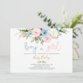 Geslacht onthullen floraal kaart (Staand voorkant)