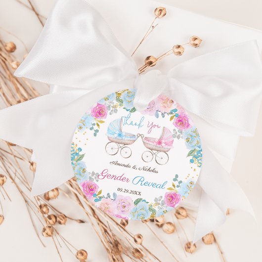 Geslacht onthullen Floral Boho dank u Bedankjes Labels