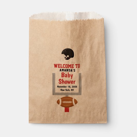 Geslacht onthullen Football Baby Jongensdouche Wel Bedankzakje (Voorkant)