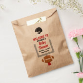 Geslacht onthullen Football Baby Jongensdouche Wel Bedankzakje (Gezegeld)