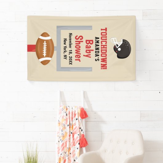 Geslacht onthullen Football Baby Jongensdouche Wel Spandoek (Insitu)