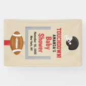 Geslacht onthullen Football Baby Jongensdouche Wel Spandoek (Horizontaal)