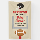 Geslacht onthullen Football Baby Jongensdouche Wel Spandoek (Verticaal)