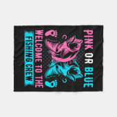 Geslacht onthullen Gevist roze of blauw welkom bij Fleece Deken (Voorkant (Horizontaal))