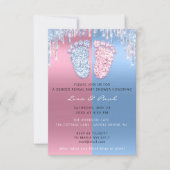Geslacht onthullen Glitter VIP Roze Blue Baby Boy  Kaart (Voorkant)