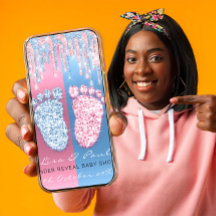 Geslacht onthullen Glitter VIP Roze Blue Baby Boy 