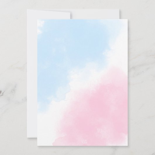 Geslacht onthullen goud en uitnodigen van een jong kaart (Achterkant)