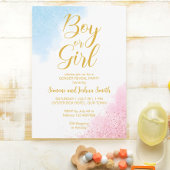 Geslacht onthullen goud en uitnodigen van een jong kaart