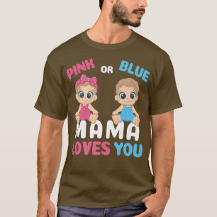 Geslacht onthullen grappige mama houdt van je fami t-shirt