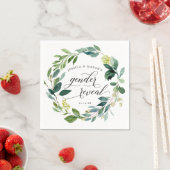 Geslacht onthullen Greenery Baby shower Cocktail N Servet (Insitu)