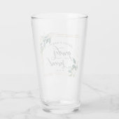 Geslacht onthullen Greenery Pint Glas gunst Gift (Achterkant)