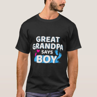 Geslacht onthullen grote opa zegt jongen matching  t-shirt