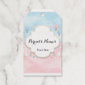 Geslacht onthullen gunsttags cadeaulabels (Achterkant)