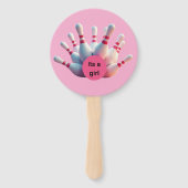 Geslacht onthullen hand fan bowling pinnen handwaaier (Achterkant)