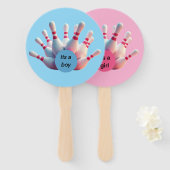 Geslacht onthullen hand fan bowling pinnen handwaaier (Voorkant en achterkant)