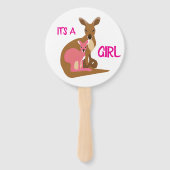 Geslacht onthullen hand fan met een kangoeroe moed handwaaier (Achterkant)