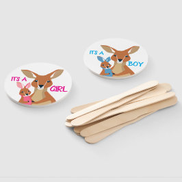 Geslacht onthullen hand fan met een kangoeroe moed handwaaier