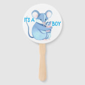 Geslacht onthullen hand fan met schattige muizen handwaaier (Achterkant)