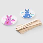 Geslacht onthullen hand fan schattige konijnen handwaaier (Niet-gemonteerd)