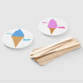 Geslacht onthullen Hand Fans Ice Cream Cones baby  Handwaaier (Niet-gemonteerd)
