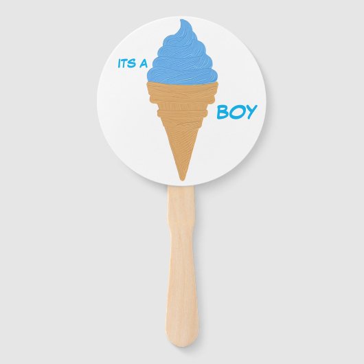 Geslacht onthullen Hand Fans Ice Cream Cones baby  Handwaaier (Voorkant)