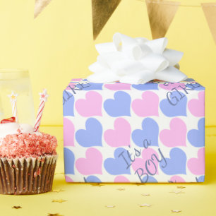 Geslacht onthullen het is een jongen / meisje roze cadeaupapier
