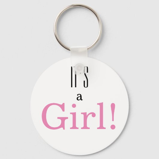 Geslacht onthullen het is een meisje! Baby shower  Sleutelhanger (Voorkant)