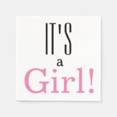 Geslacht onthullen het is een meisje! Partij baby  Servet (Voorkant)