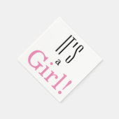 Geslacht onthullen het is een meisje! Partij baby  Servet (Hoek)