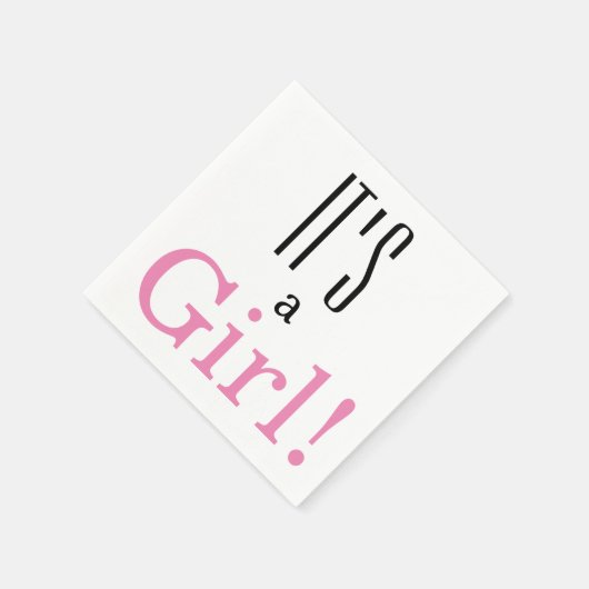 Geslacht onthullen het is een meisje! Partij baby  Servet (Hoek)