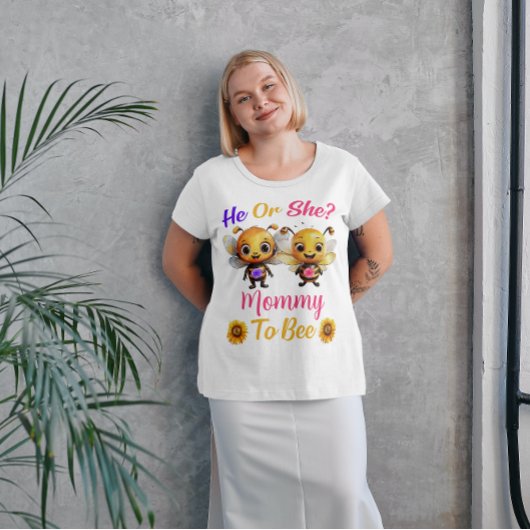 Geslacht Onthullen Hij of Zij Mama om Wit te zijn Grote Maat T-shirt