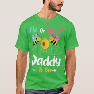 Geslacht onthullen Hij of zij papa om Baby te word T-shirt