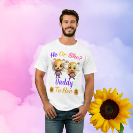 Geslacht Onthullen Hij of Zij Papa om Unisex White T-shirt