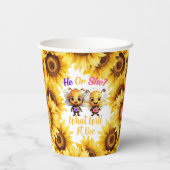 Geslacht onthullen hij of zij wat het zal zijn dou papieren bekers (Achterkant)