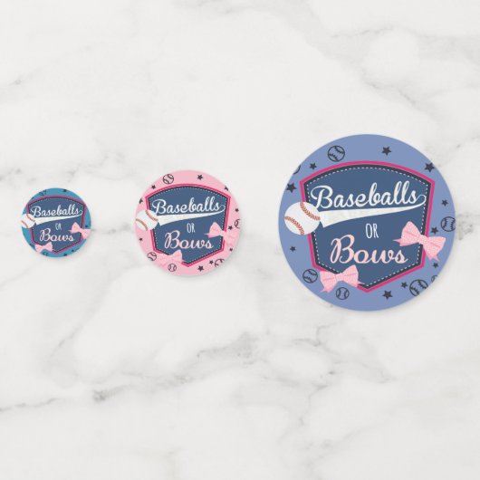 Geslacht onthullen honkbal of bogen confetti (Voorkanten)