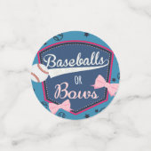 Geslacht onthullen honkbal of bogen confetti (Kleine voorkant)