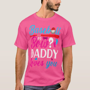 Geslacht onthullen honkbal of strik Daddy houdt va T-shirt